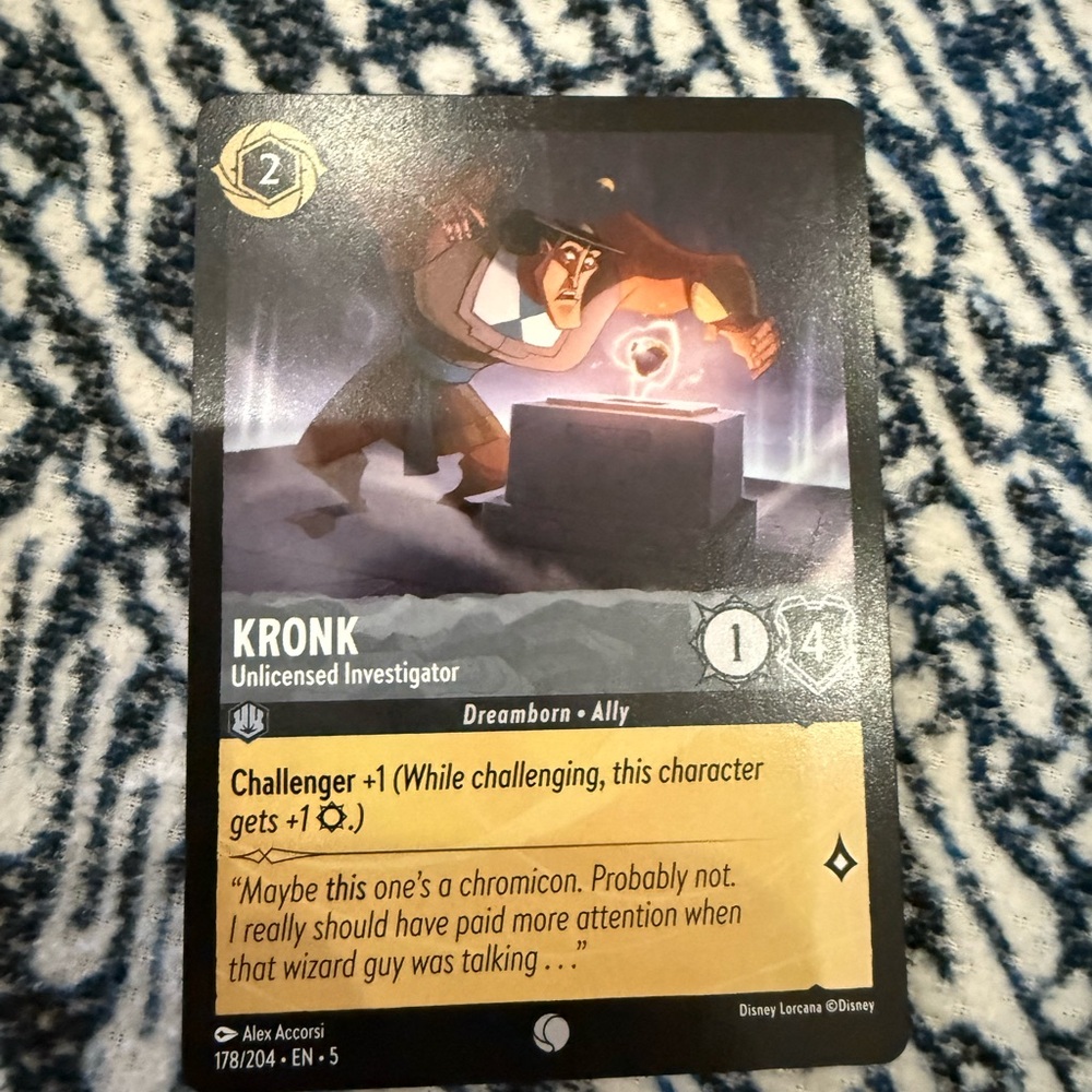 Kronk Unlicensed Investigator Card